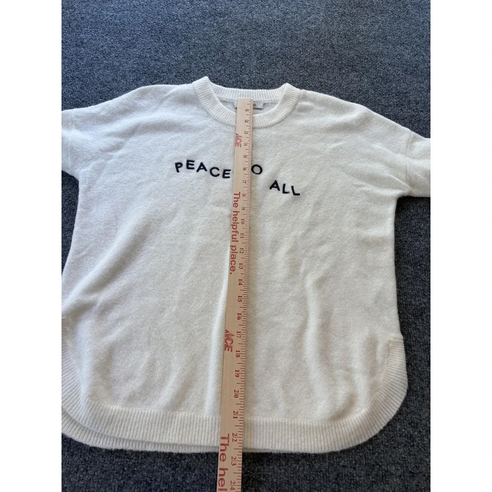 Madewell Sweater Womens XXS Peace To All Crewneck‎ Alpaca Wool Pullover J9942